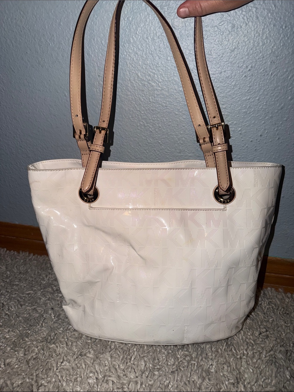 Michael Michael Kors Women’s Tote Bag with Tan Handles - Picture 4 of 12